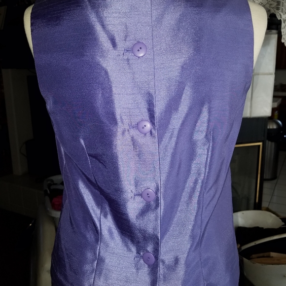 VTG 90's pretty lavender floral pantsuit Bx2 - Picture 5 of 8